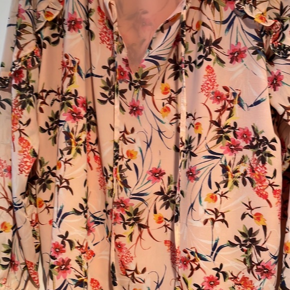 Rose + Olive Fall Floral Blouse size Med - Picture 2 of 8